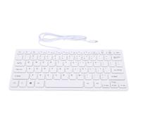 Xixian Type C Compact Wired Keyboard Silent Lightweight for PC Laptop, Durable Keys, Stable Connection for Professional Use (White)