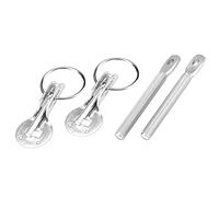 Xixian Universal Racing Sport Car Bonnet Hood Pin Lock Latch Kit, Secure Your Vehicle, Prevent High Speed Lifting, Vibration Driving with Sturdy Construction, Bonnet Hood Pin, Hood Pin (Silver)