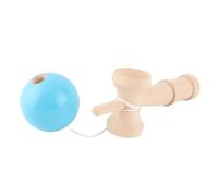 Xixian Wooden Kendama Toy with String for Hand Eye Coordination - Portable Beech Wood Skill Game (Green)