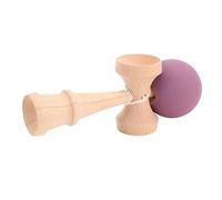 Xixian Wooden Kendama Toy with String for Hand Eye Coordination - Portable Beech Wood Skill Game (Purple)