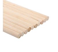 Xixian Wooden Timber Sticks, 10pcs 30cm Long DIY Wood Rods Poles for Sweet Trees Craft Hobby Projects, White Birch, 5 Sizes, Made of Wood, No Easy Bending Deformation, Ideal (10MM*30CM)