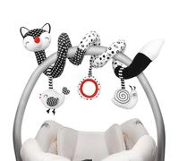 XIXILAND Pram Toys Black and White Sensory Toys 0 6 Months, Car Seat Toy for Pushchair Stroller/Car Seat/Crib/Cot, Spiral Pram Baby Newborn Toy for 0 3 6 9 12 Months Boys Girls Babies