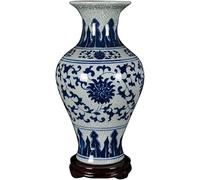 xixiLENLEN Antique Wall Mounted Porcelain Vases, Chinese Blue White Flower Painted Rare Ceramic Gginger Jars for Home Decor Living Room Home Ornaments