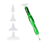 XIXILINRUIYUN 1 Pcs Resin Diamond Painting Pen DIY Diamond Painting Pens 5D Art Rhinestone Applicator Embroidery for Gem Jewel Wax Picker Tool Embroidery Supplies, Crystal Drill Bead(Green)