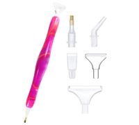 XIXILINRUIYUN 1 Pcs Resin Diamond Painting Pen DIY Diamond Painting Pens 5D Art Rhinestone Applicator Embroidery for Gem Jewel Wax Picker Tool Embroidery Supplies, Crystal Drill Bead (Red)