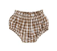XIXIMAON Baby Girl Bloomers Plaid Ruffled Triangle Shorts Elastic Waist Panties Infant Diaper Cover for Girls Briefs Toddler Summer Cotton Underwear (Khaki, 9-12 Months)