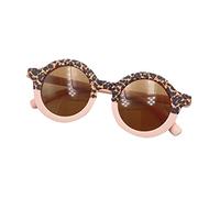 XIXIMAON Baby Sunglasses Polarized Retro Style Leopard Print Sunglass Summer Outdoor Sunshade UV Protection Glasses Age 2-6 Years Little Kid Boy Girl (Light Pink Leopard Print, One Size)