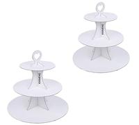 XIXIMENG 2 Pack Cupcake Stand for 24 cupcakes 3-Tier Cake Stand cardboard, Perfect for Wedding, Birthday Party, Baby Shower and Graduation
