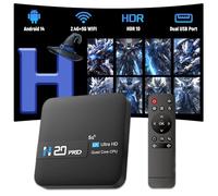XIXIMENG H20 PRO Android 14.0 TV Box Android Box, 2.4G+5G WIFI & 100M LAN,HDR 10,2GB RAM + 8GB ROM H313 64-bit Quad Core ARM Cor-tex A53 Smart TV Boxes,Dual USB Ports