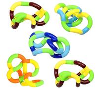 XiXiRan Tangle Fidget Toys, 5 Pcs Creative Tangle Therapy, Stress Relief, Classic Sensory Fidget Twist Toy, Hand-Eye Coordination (Green)