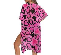 xixirimido Bikini Cover up Bathing Suit Pink Black Leopard Lady Cover Sarong Swimsuit Cover up Sexy Open Front Lightweight for Resort