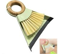 XiXiYang Mini Dustpan and Brush Set, Small Broom and Dustpan Sets Cleaning Hand Brush and Dustpan Combo Broom for Desktop Computer Keyboard Cars Counter Table Hair (chartreuse)