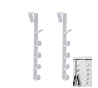 XiXiYang Over The Door Hanger, Over The Door Hooks Coat Hooks Organiser Racks Heavy-Duty Over Door Hangers for Hanging Clothes,Towels,Behind Back of Bathroom(2 Pcs White)
