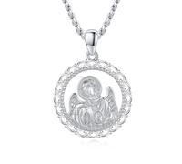 XIXLES Sterling Silver St Michael/St Christopher/St Benedict/Saint Jude/Virgin Mary Medal/Cross Crucifix/St Joseph//St Anthony Pendant Necklace Amulet Jewellery for Men Women