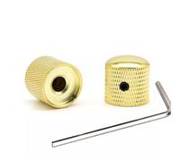 XIYANGJUAN 2Pcs Electric Bass Guitar Knobs Metal Dome Volume Tone Control Knob with Wrench for Fender Telecaster Gibson Les Paul Electric Bass Guitar Accessories (Gold)