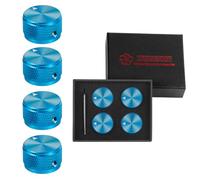 XIYANGJUAN 4pcs Blue Guitar Knobs Metal Guitar Volume Tone Aluminium Speed Control Knob for Les Paul Stracaster Telecaster Guitar and Bass Accessories(Blue)