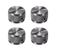 XIYANGJUAN 4pcs Grey Metal Guitar knobs Aluminum Volume Tone Control knob for Les Paul Fender Stracaster Telecaster Guitar &Bass Accessories (Gray)