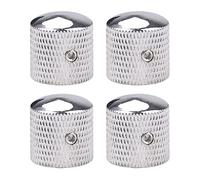 XIYANGJUAN 4Pcs Metal Guitar Knobs Chrome Volume Tone Control Knobs Silver Dome Knobs with with Allen Keys for Fender Telecaster Gibson Les Paul Electric Guitar Bass Accessories
