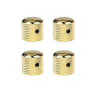 XIYANGJUAN 4Pcs Metal Guitar Knobs Gold Volume Tone Control Knob Dome Knobs with with Allen Keys Screws for Fender Telecaster Gibson Les Paul Electric Guitar Bass