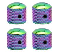 XIYANGJUAN 4Pcs Metal Guitar Knobs Rainbow Chameleon Volume Tone Control Knob Dome Knobs with Allen Keys Screws for Fender Telecaster Gibson Les Paul Electric Guitar Bass(Dazzling Color)