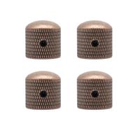 XIYANGJUAN 4Pcs Metal Guitar Knobs Red Copper Volume Tone Spped Control Dome Knobs with Allen Keys Screws for Fender Telecaster Gibson Les Paul Electric Guitar Bass (Red Copper)
