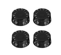 XIYANGJUAN Black Electric Guitar Knobs Speed Volume Tone Control Knob for Epiphone Les Paul LP Style Electric Guitar Parts Replacement Set of 4Pcs (Black-White Word)
