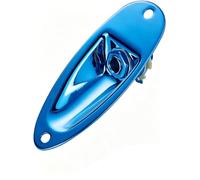 XIYANGJUAN Blue Guitar Input Jack Boat Style 1/4" Loaded Guitar Output Jack Socket Plate Ferrule for Fender Strat Stratocaster Electric Guitar (Blue)