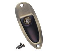 XIYANGJUAN Guitar Input Jack Boat Style 1/4" Loaded Guitar Output Jack Socket Plate Ferrule for Fender Strat Stratocaster Electric Guitar (Bronze)