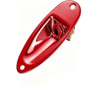 XIYANGJUAN Guitar Input Jack Red Boat Style 1/4" Loaded Guitar Output Jack Socket Plate Ferrule for Fender Strat Stratocaster Electric Guitar (Red)