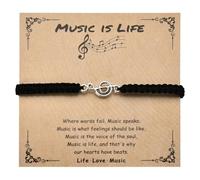 Xiyantiji Music is Life Bracelet Gifts for Women Men Music Lover Inspirational Birthday Graduation Appreciation Gift for Teacher Student