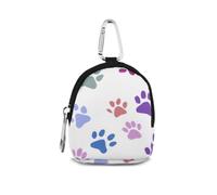 Xiyantiji Small Paw Print Coin Purse for Women Girls Keychain Car Keys Backpacks Lipstick Cosmetic Case Coin Pouch for Dog Cat Owner Lover Coins Bags with Zipper Pet Snack Food Storage