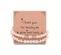 Xiyantiji Teacher Appreciation Bracelets Gifts for Women Thank You End of Year Teacher Gifts from Student Teach Bracelets for Teachers Graduation Birthday Gift