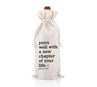 Xiyantiji Wine Bags New Job Gifts for Coworker Leaving Farewell Gifts for Friends Boss Teacher Moving Away Retirement Gift Pairs Well With a New Chapter of Your LifeWine Bottle Bag