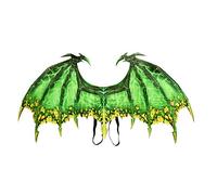 XIYAO Halloween Mardi Gras Costume Cosplay Demon Dragon Wing for Adult Green