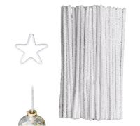 XIYING 100 Pcs Pipe Cleaners, White Pipe Cleaners for Cleaning Craft, Pipecleaners Fo DIY Crafts, Christmas Craft & Decoration, Creative Handmade DIY Decoration