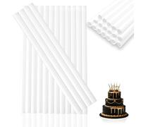 XIYING 18 Pcs Cake Dowels for Tiered Cakes, 9.4 in Cake Tier Supports Rods for Tiered Cakes Construction Stand Sticks for Stacking Supporting Plastic and Re-usable