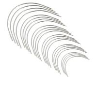 XIYING 24 Pcs Curved Needle, Curved Sewing Weave Doll Needles Hand Sewing and Thread for Leather, Weaving, Carpet Repair