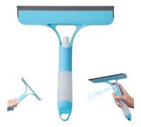 XIYING 3 in 1 Window Scraper Squeegee Cleaner Tool, Window Squeegee Glass Cleaning, Multipurpose All-in-One Spray, Scrub & Wipe for Bathroom, Kitchen Glass & Mirror Cleaning