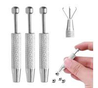XIYING 3 Pcs Piercing Tools, Flat Back Earring Applicator Tool, Piercing Tools Removal Insertion Tool to Change Jewellery for Jewelry Making, Small Parts Pickup, and Ball Screw (Silver)