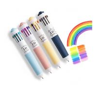 XIYING 4 Pcs Multicoloured Pen, Multi Colour Pens all in One with 10 Colours in One, Wicked Pen Set for Painting, Sketching, Line Drawing
