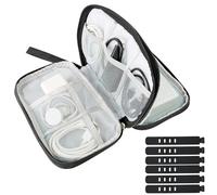 XIYING 7 Pcs Cable Bag, Travel Cable Organiser Tech Bag Case, Electronics Charger Organiser, Cables Tidy Bags Pouch with Mesh Pockets, Portable Tech Case for Travel, Backpack & Daily Use