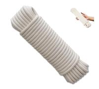 XIYING Thin Rope, White Soft Rope Cord, Soft Braided Cotton Cord Ropes, Suitable for Gardens and Camping