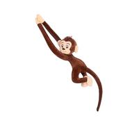 XIYUAN 70CM Hanging Stuffed Animal Monkey, Long Arm Plush Toy, Curtain Monkey Doll, Plush Toy Collection Gift for Toddlers Boys Girls (Brown)