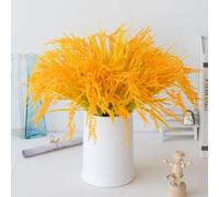 XIYUAN Wheat Stalks, 10 Bunch of Simulation Rice Wheat Ears Fake Flowers Arrangement for Wheat Grass Farmhouse DIY Home Wedding Valentine's Day Decor
