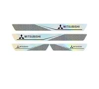 XIYUANFA 4 PCS Car Door Sill Protector for Mitsubishi Triton V Club Cab Pick Up 2019-2023, PVC Kick Plate Cover Sticker Threshold Protective Film Scratch Resistant,A