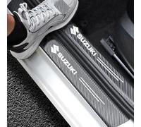 XIYUANFA 4 Pcs Car Door Sill Protector Strips for Suzuki Baleno 2015-2023, Threshold Steps Scuff Plate Cover Carbon Fiber Durable Scratch Resistant Car Accessories