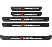 XIYUANFA 5 PCS Car Door Sill Protector Strips for Suzuki SX4 S-Cross S Cross 2014-2023, Carbon Fiber Auto Threshold Protective Film Kick Plates Stickers Anti Scratch
