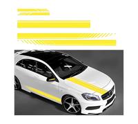 XIYUANFA Car Sticker for FIAT 500L 2012-2022, Car Hood Stripe Sticker Racing Decal Stickers for Auto Body Side Auto Personality Decals Bumper Stripes Decor,Yellow