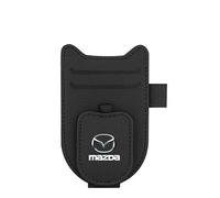 XIYUANFA Sunglasses Holder for Car Sun Visor for Mazda 3 IV Hatchback 2019-, Car Leather Eyeglass Holder Eyeglasses Hanger Clip Ticket Card Clip Men&Women,A