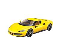 XIYUEYING 1 18 For Ferrari 296 Gtb Alloy Miniature Diecast Car Model Sports Toys Car Kids Christmas Collection Motor Vehicles Toys(Yellow)